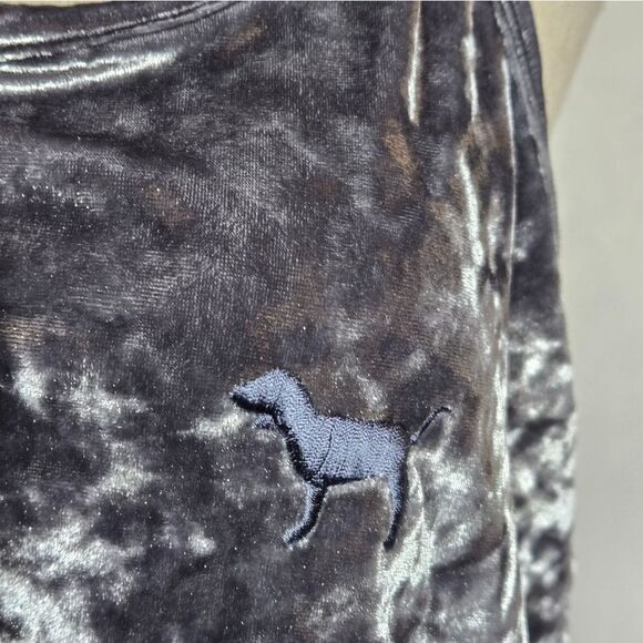 PINK Victoria's Secret Gray Y2K Velvet Logo Camisole - Picture 2 of 7